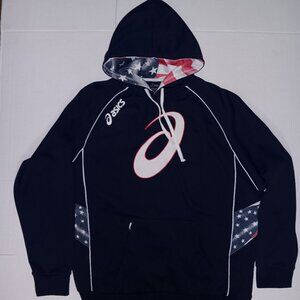 ASICS MEN'S AMERICAN FLAG HAND POUCH HOODIE
